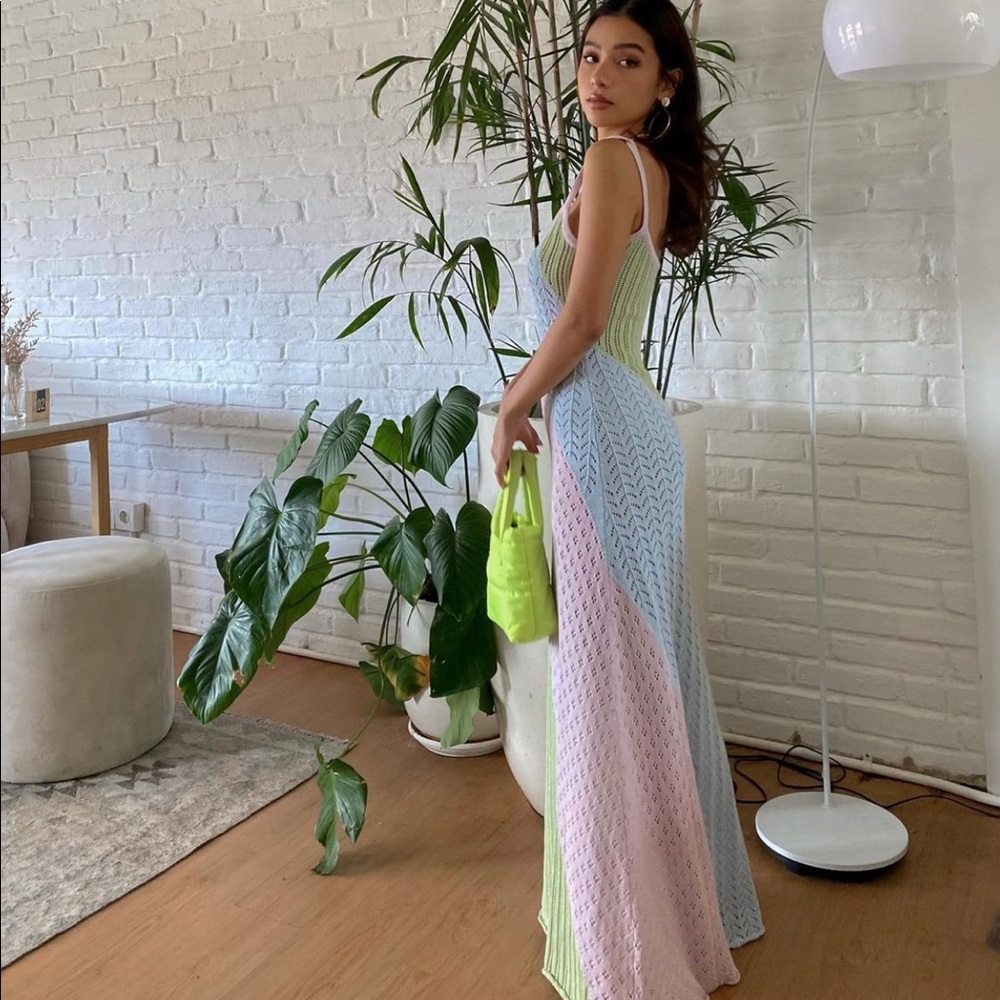 CROCHET maxi dress - VRG GIRL Freedom To Dream Crochet Maxi Dress // Multi